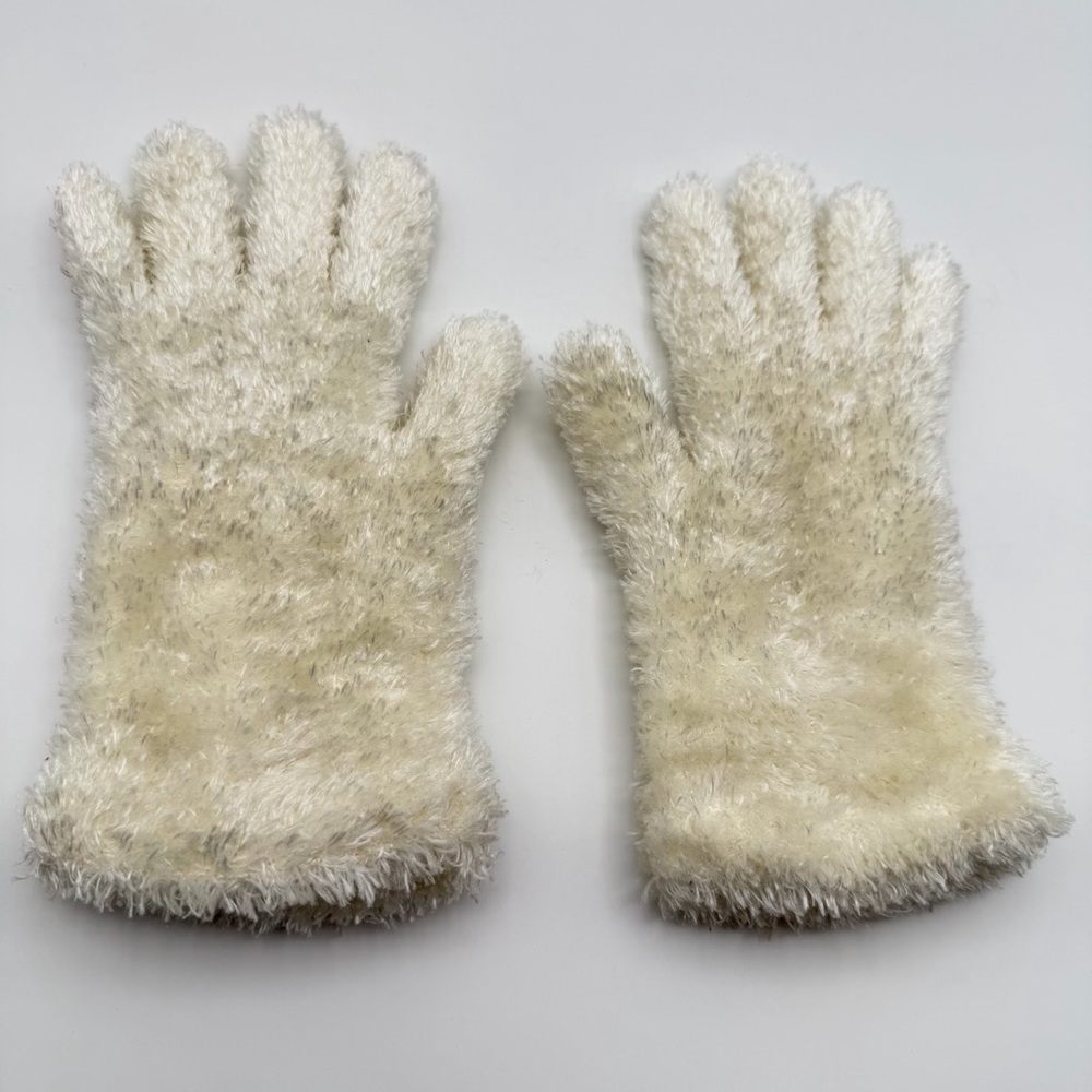Women’s Plush Faux Fur Gloves Cream Ivory Cozy‎ Winter Cold Weather